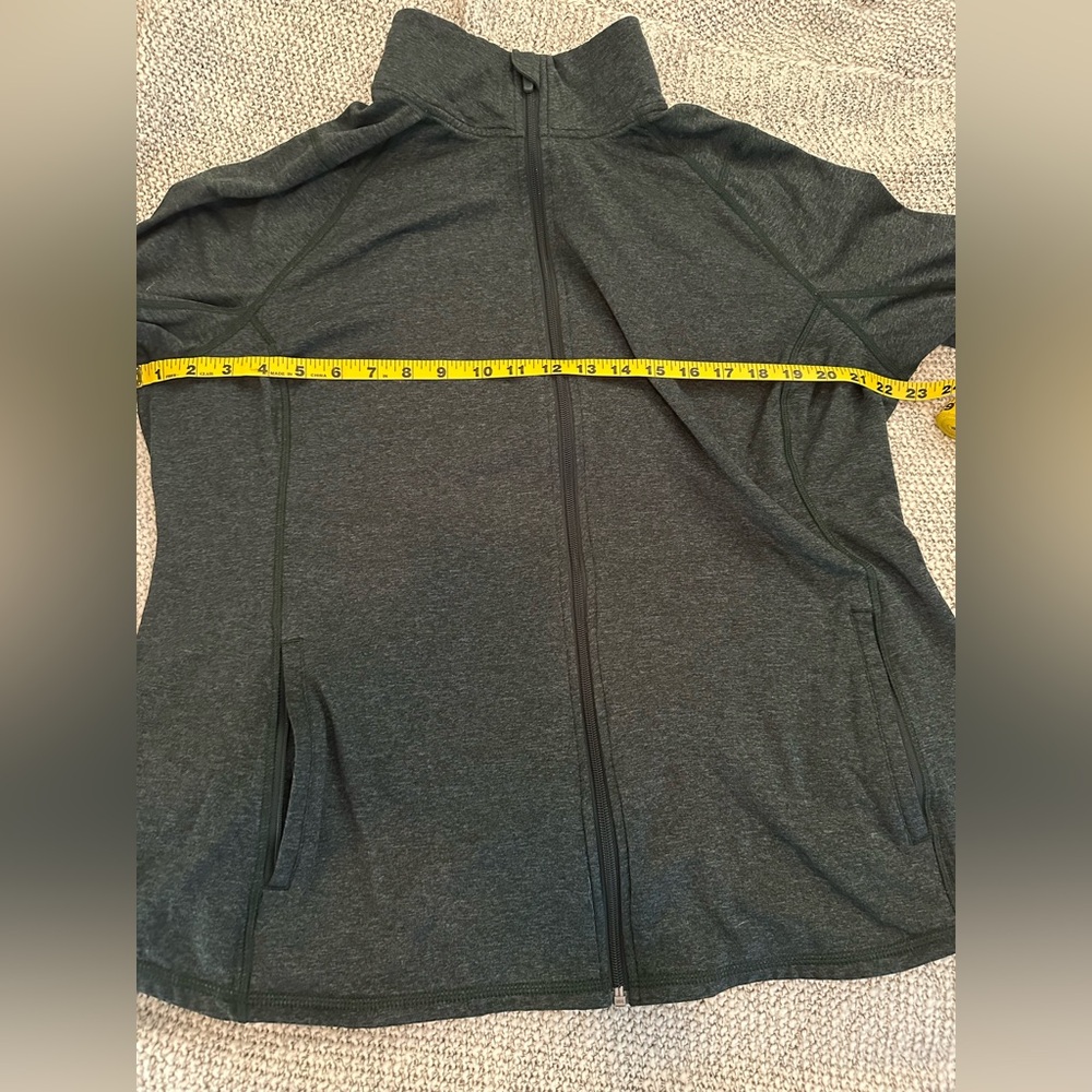 Old Navy Active XXL Forest Green Lightweight Fleece Zip Jacket Thumbholes